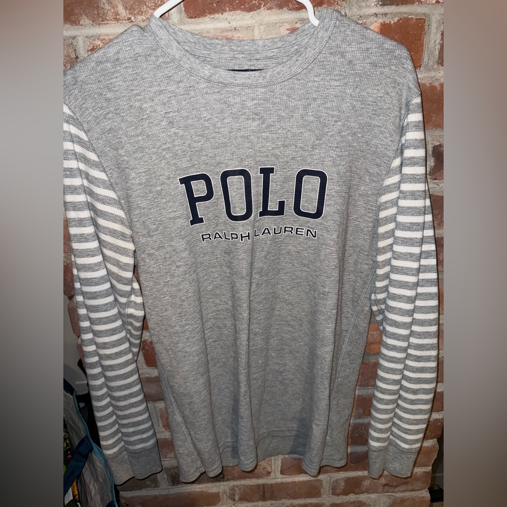 Polo by Ralph Lauren Heather Gray Knit Top